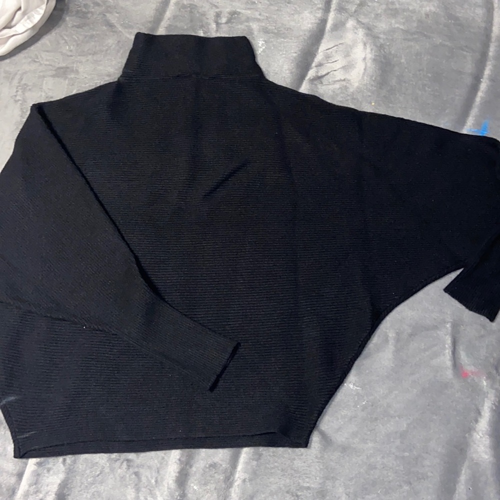 Black turtle neck sweater